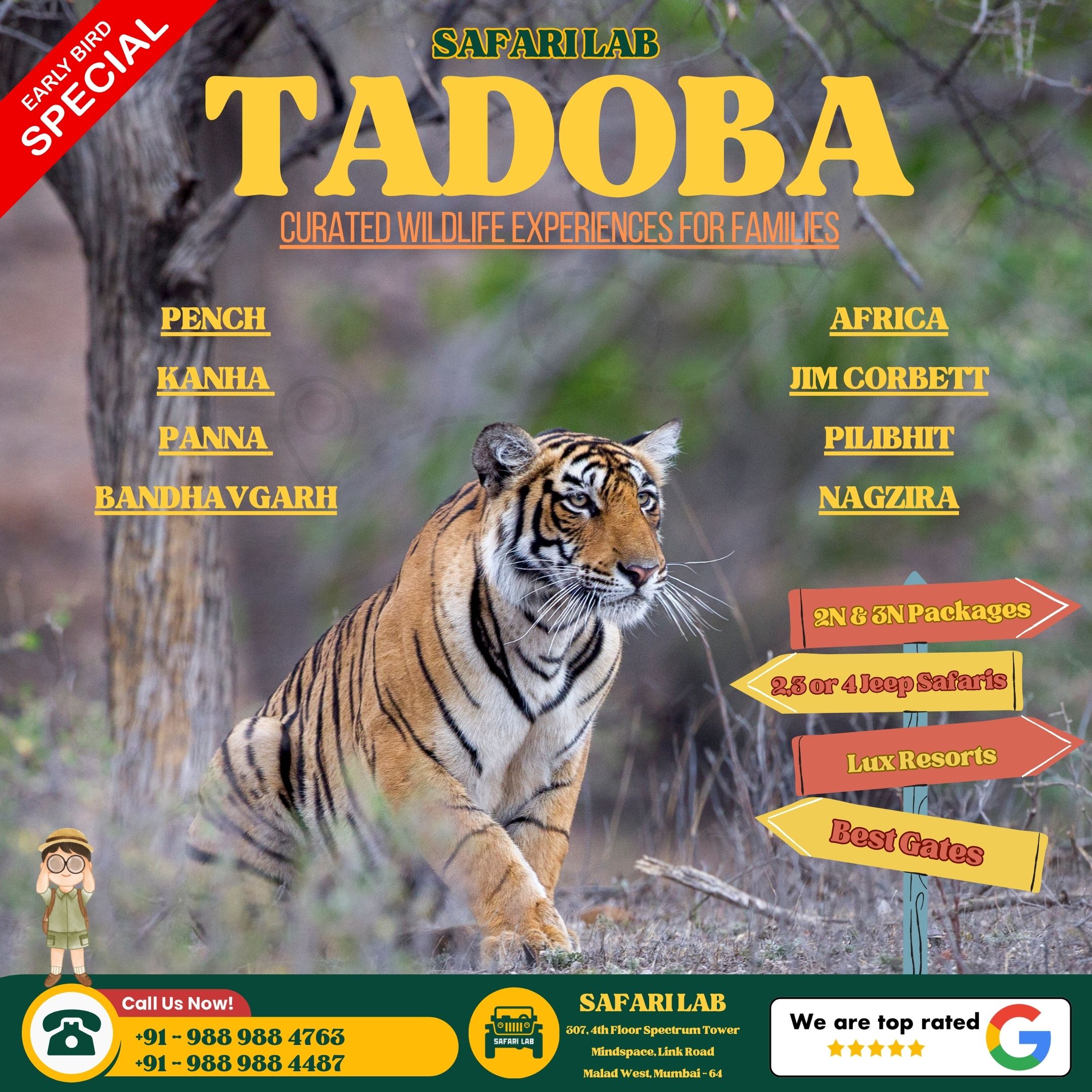 Tadoba safari booking online through safari lab